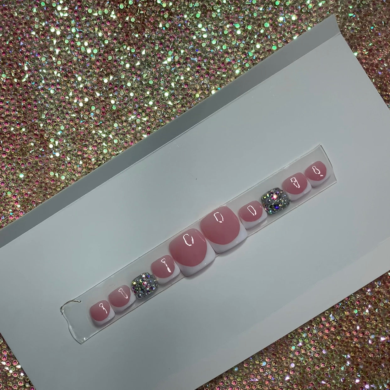 Pop Of Glam Toes (white)